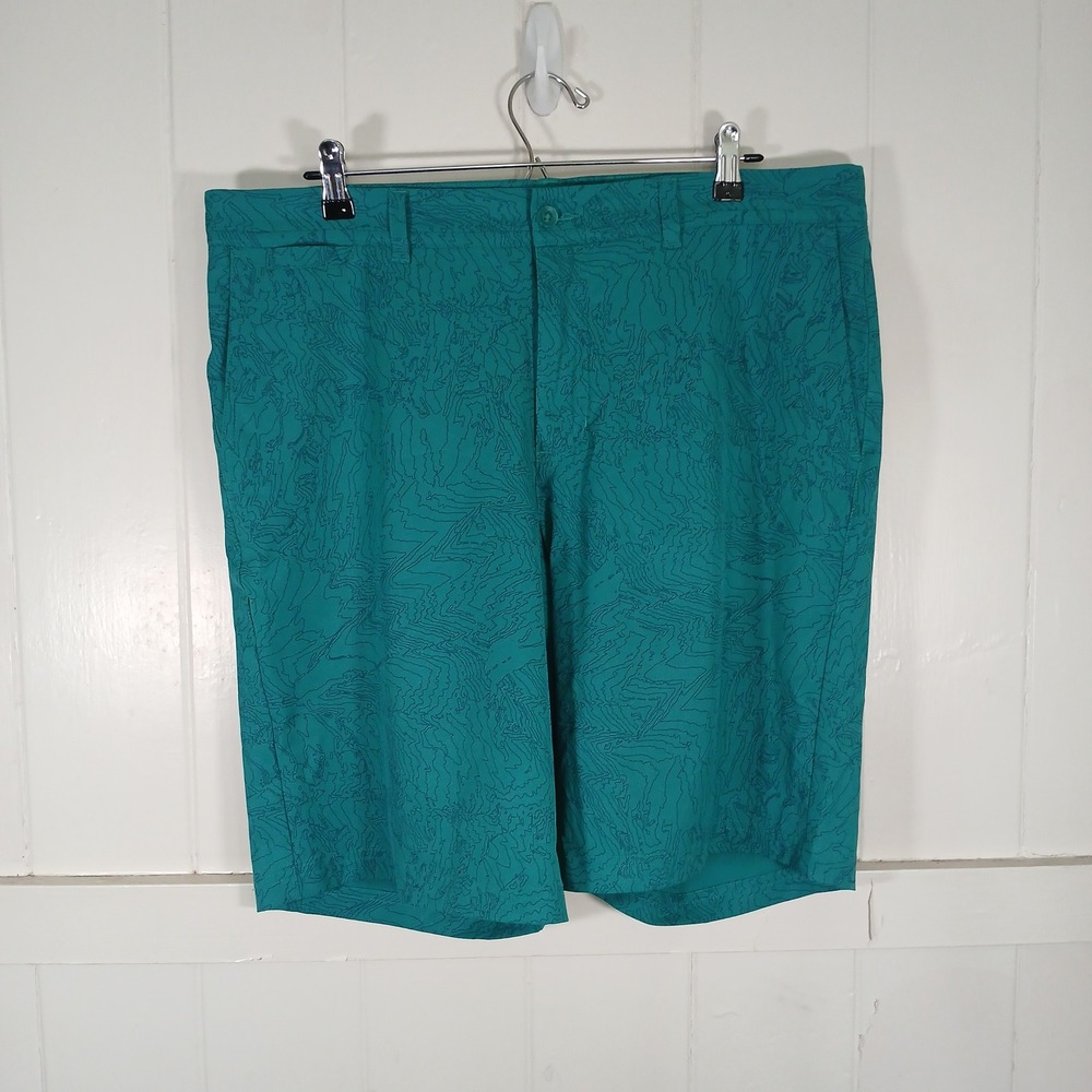 Nike Golf Shorts Mens 36 Teal Topographic Print 803047-352 (37" waist)